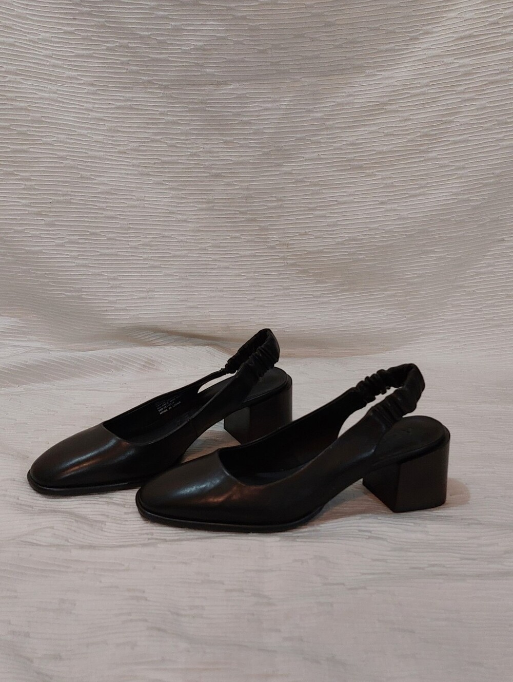 AEROSOLES Black Slingback Block Heel Pumps Size 9